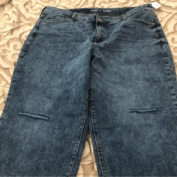 Old Navy OG Straight Leg  High Rise Acid Wash Jeans in size 20 w/ slim pockets - Picture 4 of 7